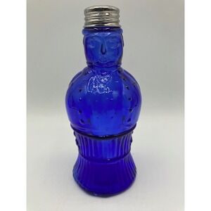 Cobalt‎ Blue Man Figure Bottle Spice Shaker by Imperial Glass Collectible Decor